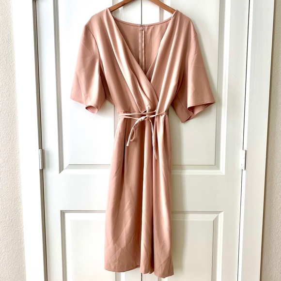 ASOS Dusty Pink Wrap Dress - Picture 1 of 5